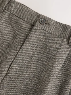 Next Taupe (Taupe) - Pantalon Nova Fides élégant texturé en laine à coupe fuselée coupe classique Hot