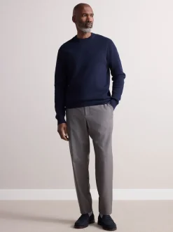 Next Taupe (Taupe) - Pantalons Habillé texturés à taille élastiquée en laine Sale