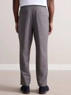 Next Taupe (Taupe) - Pantalons Habillé texturés à taille élastiquée en laine Sale