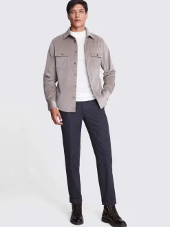 MOSS Taupe (Taupe) - Surchemise en velours côtelé Discount