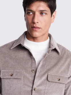 MOSS Taupe (Taupe) - Surchemise en velours côtelé Discount