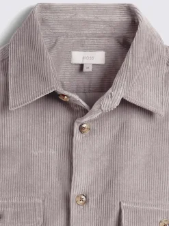 MOSS Taupe (Taupe) - Surchemise en velours côtelé Discount