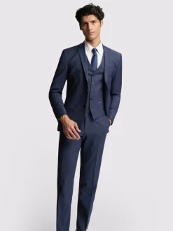 Ted Baker Tailoring Premium Panama Bleu Slim Costume Veste Sale