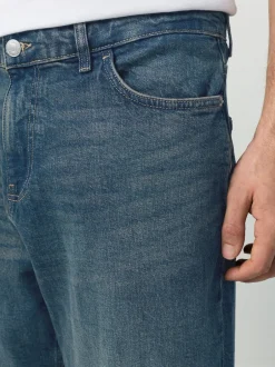 Next - Coupe ample - délavé vintage Denim Jeans Teinte foncée New