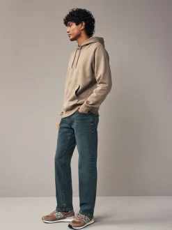 Next Teinte moyenne - - extensible Denim Jeans Ajustement droit Outlet