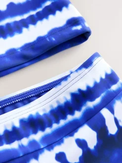 Next Teinture bleue de cravate - Ensemble de bain Sunsafe Rash Gilet et short (3-16ans) New