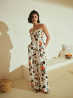 Next Terrain blanc - Combinaison bandeau en lin New