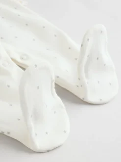 Next Terrain blanc - Paquet de combinaisons de nuit 3 (0-2ans) Outlet