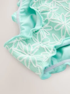 Next Texture fleurie vert menthe - Maillot de bain Lettuce Edge (3mois-7ans) New