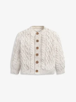 The Little Tailor Cardigan Bébé en Coton Torsadé Nature Best
