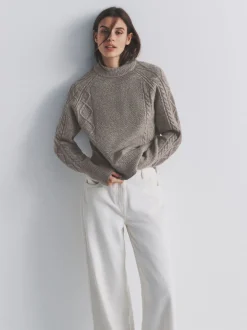 The Set 2 pulls en maille torsadée avec laine Best