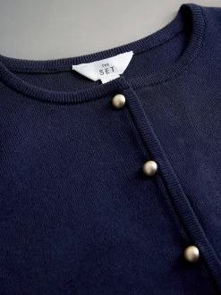 The Set lot de 2 gilets en maille Or à boutons Outlet