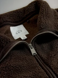 The Set lot de 2 polaires en peau de mouton zippées Clearance