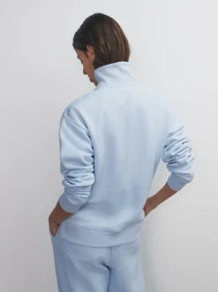 The Set lot de 3 Sweat-shirts côtelés à col cheminée et demi-zippé Online