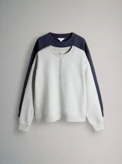 The Set lot de 2 Sweat-shirts Henleys Online