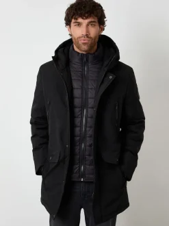 Threadbare Manteau utilitaire long à intérieur fictif Sale