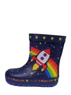 Toezone Bottes en caoutchouc Blue Quinn Space Rocket Sale