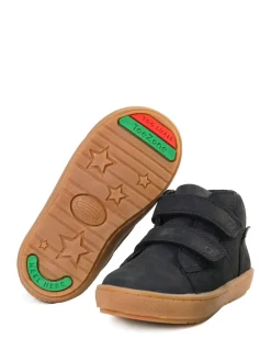 Toezone Grayson Garçons Nubuck Cuir Rip Tape Noir Bottes New