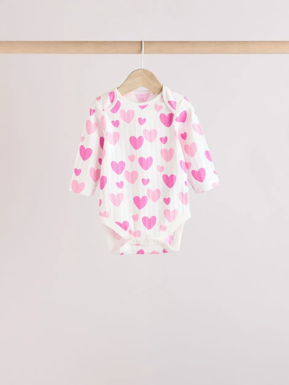 Next Étoile rose - Lot de 5 bodies à manches longues pour bébé Hot