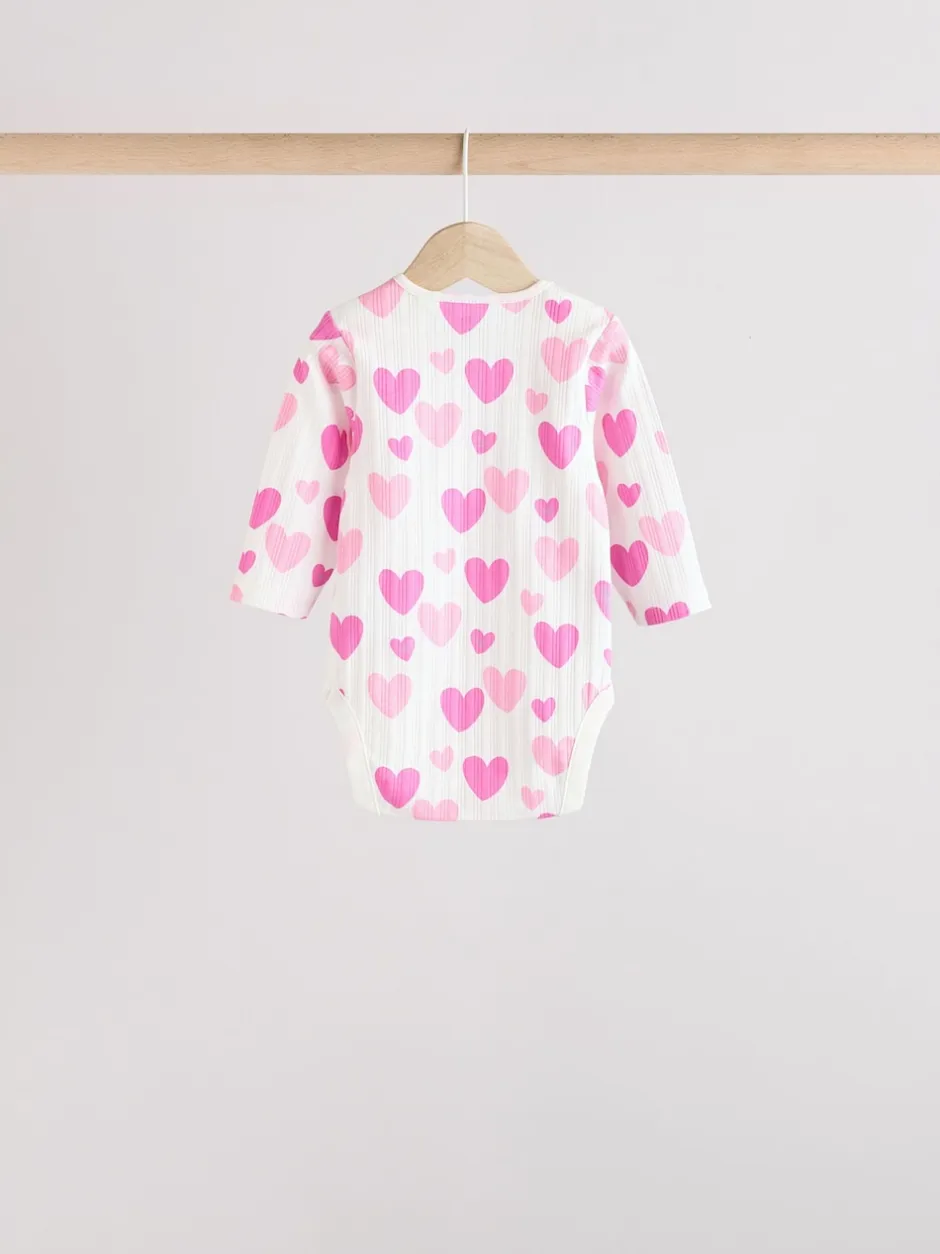 Next Étoile rose - Lot de 5 bodies à manches longues pour bébé Hot