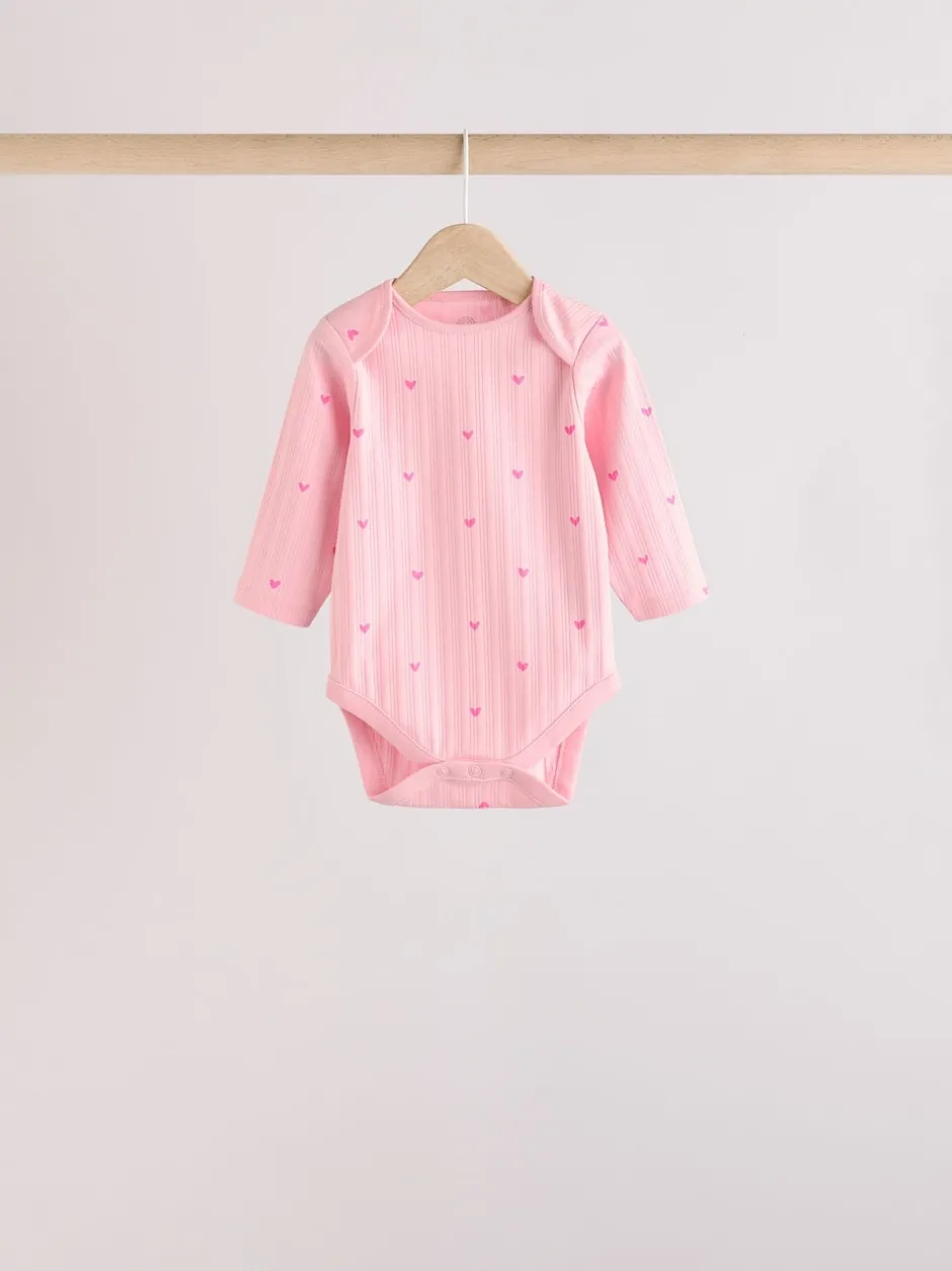 Next Étoile rose - Lot de 5 bodies à manches longues pour bébé Hot