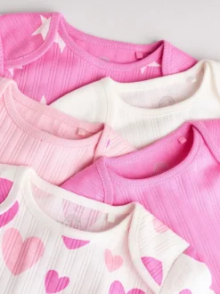 Next Étoile rose - Lot de 5 bodies à manches longues pour bébé Hot