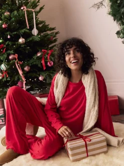 Next Étoile rouge - Pyjama à manches longues doux cœur Clearance