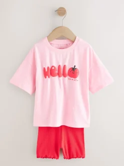Next Tomate rose Personnage - Ensemble t-shirt à manches courtes et short cycliste (3mois7ans) Online