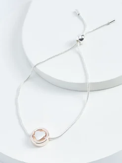 Next Ton or rose/ton argenté - Bracelet extensible à cœur Clearance