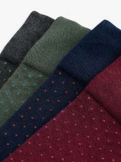 Next - Modal Signature Chaussettes 4 Lot Ton riche à pois
