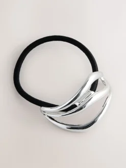 Next Tonalité argentée - Bobble à cheveux en métal Discount