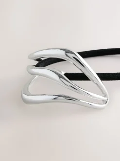 Next Tonalité argentée - Bobble à cheveux en métal Discount