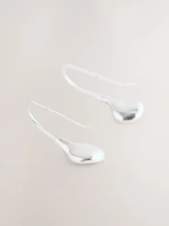 Next Tonalité argentée - Boucles d’oreilles gouttes pétales scintillantes Best