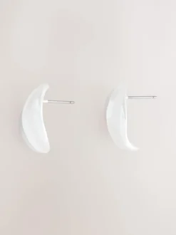 Next Tonalité argentée - Boucles d'oreilles Bouton Best