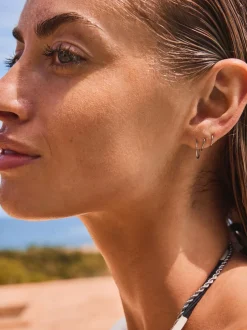 Next Tonalité argentée - Boucles d'oreilles Huggie Hoop en acier inoxydable 3 Lot Best