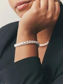 Next Tonalité argentée - Bracelet chaîne lisse Best