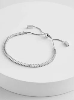 Next Tonalité argentée - Bracelet extensible à pierres baguettes Best