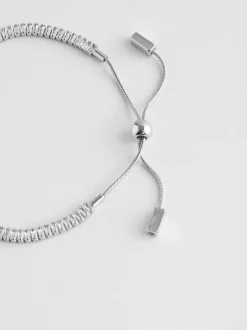 Next Tonalité argentée - Bracelet extensible à pierres baguettes Best