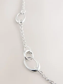 Next Tonalité argentée - Collier long avec chaîne à maillons New