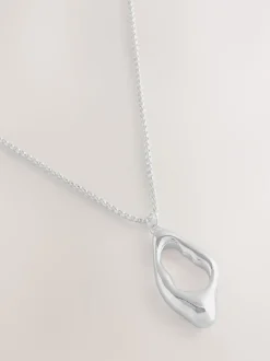 Next Tonalité argentée - Collier long avec pendentif Hot