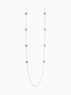 Next Tonalité argentée - Collier Corde Long Coeur New