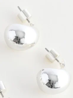 Next Tonalité argentée - Lot de boucles d’oreilles en forme de goutte d’eau 3 Outlet