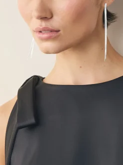 Next Tonalité argentée - Pendants d'oreilles scintillants New