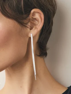 Next Tonalité argentée - Pendants d'oreilles scintillants New