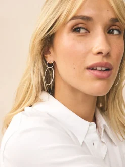 Next Tonalité argentée - Pendants d'oreilles cercle Outlet