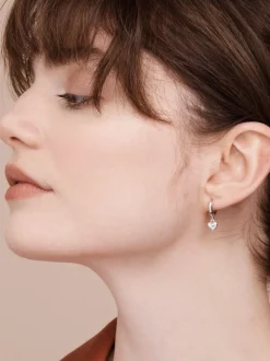 Ted Baker Tonalité argentée - HARRYE : Boucles d’oreilles Tiny Heart Huggie