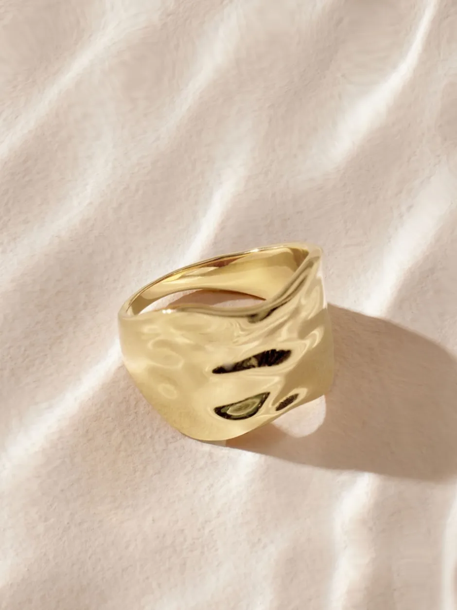 Next Tonalité d'or - Bague en acier inoxydable Clearance