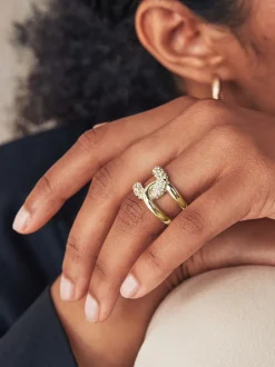 Next Tonalité d'or - Bague scintillante Interlink Online