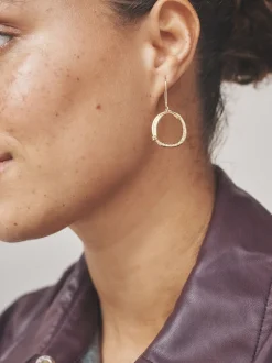 Next Tonalité d'or - Boucles d’oreilles cercle ouvert avec détail scintillant New