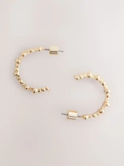 Next Tonalité d'or - Boucles d’oreilles Ridged Hoop Sale